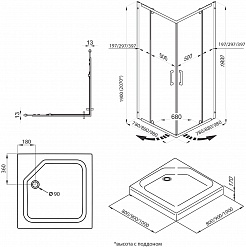 Triton Душевой уголок Каппа-Хром 90x90 с поддоном – фотография-2